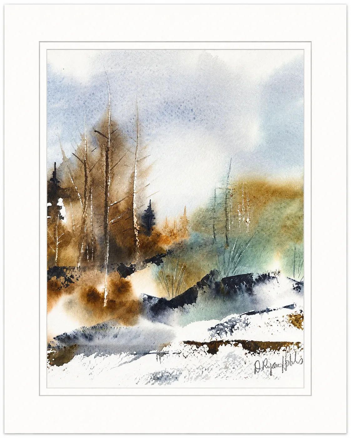 Autumn Descent Through Pines