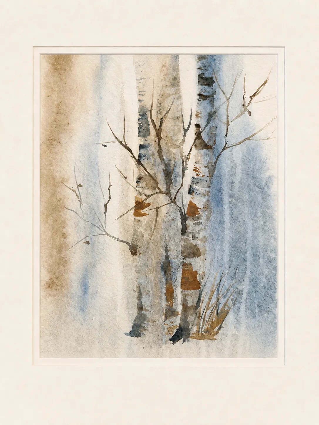 Birch Pair in Snow
