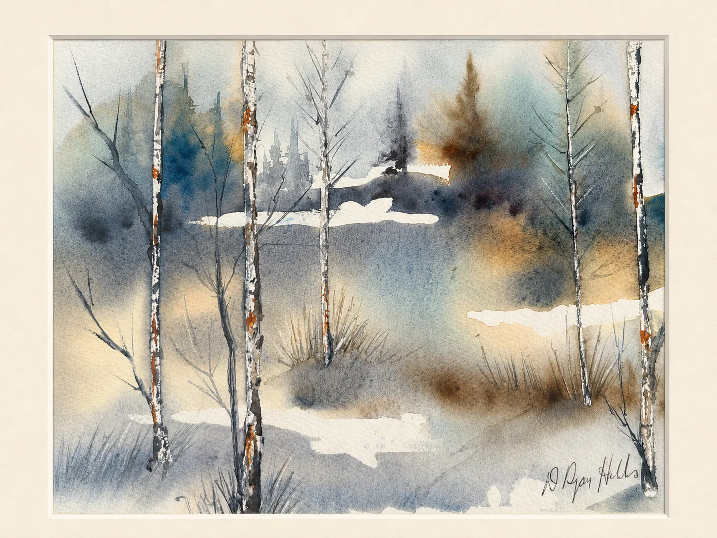 Birches in the Winter Clearing