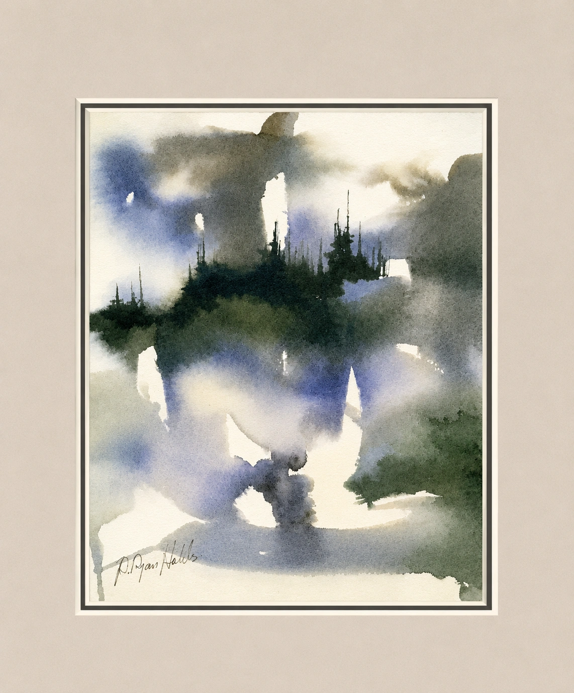 Blue Mist Over the Pines