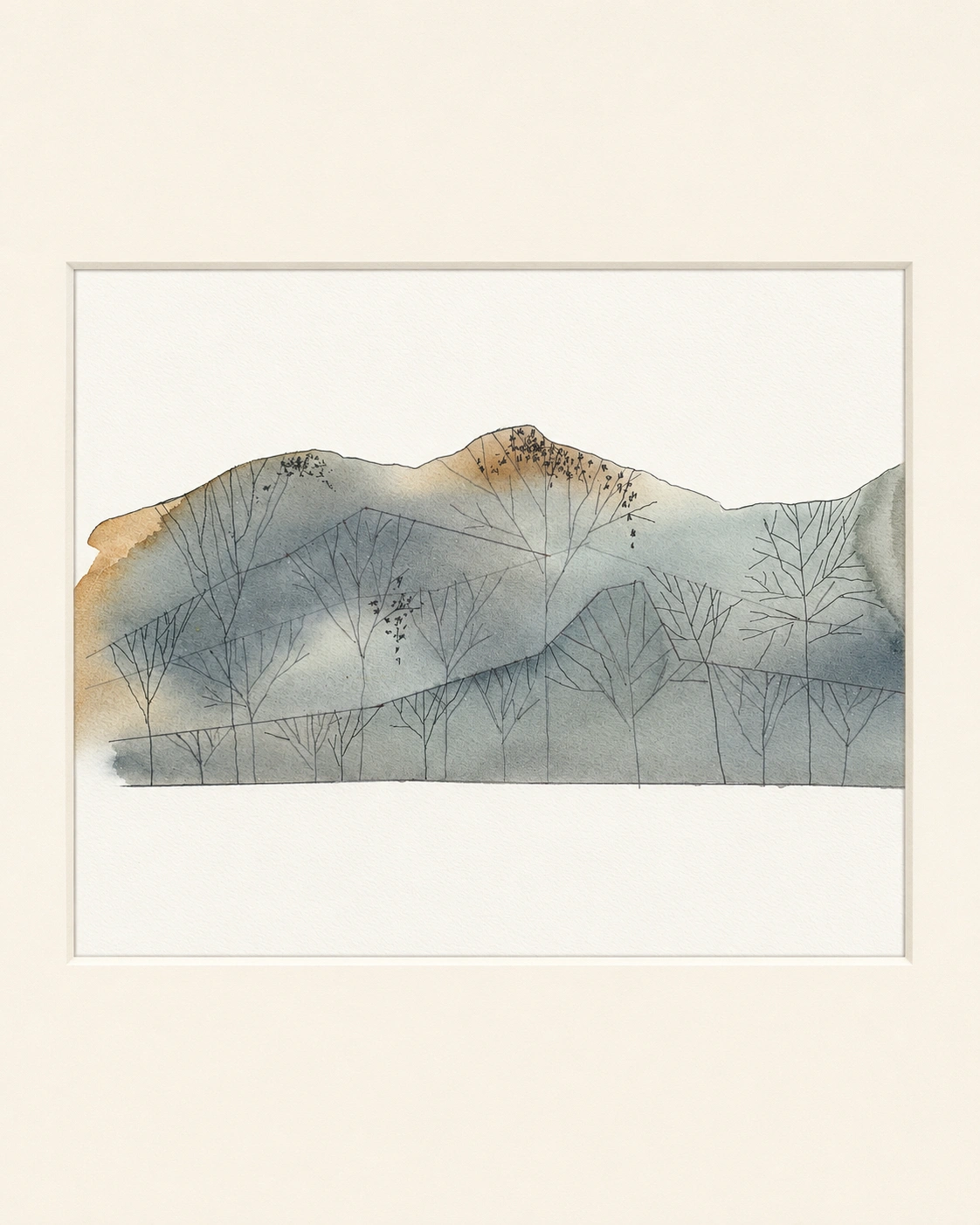 Distant Hills Through Trees