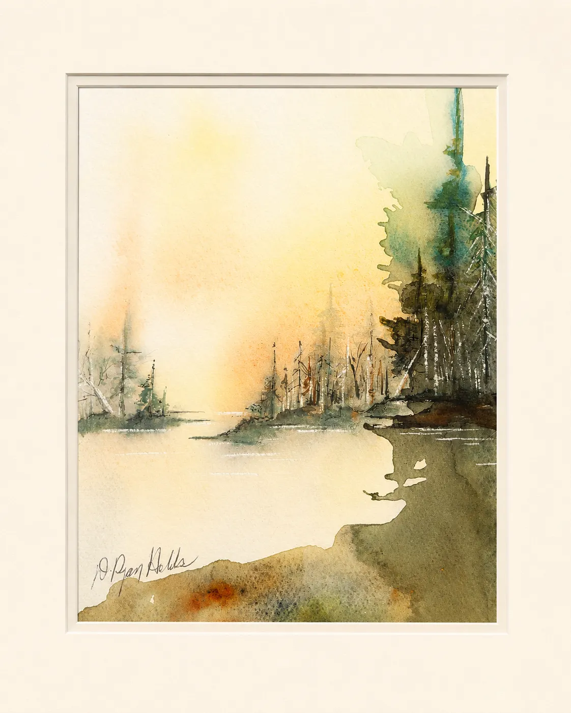 Golden Shore at Dusk