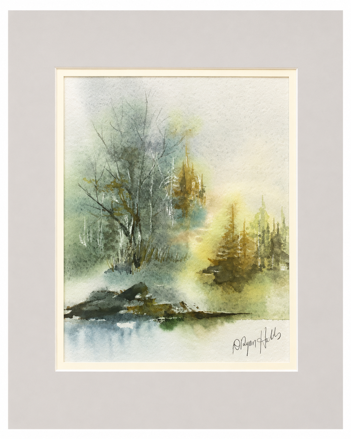 Misty Pines at the Water's Edge