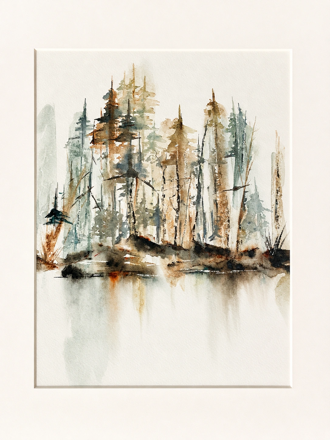 Lakeside Pines Reflected