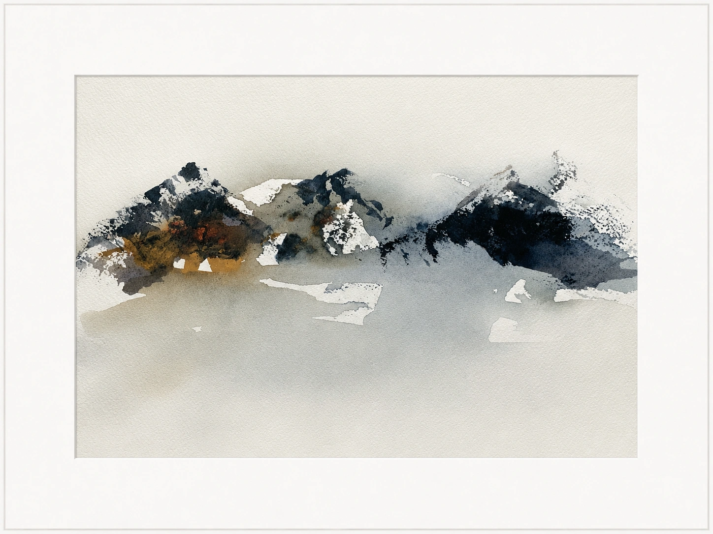 Mountain Ridge in Snow