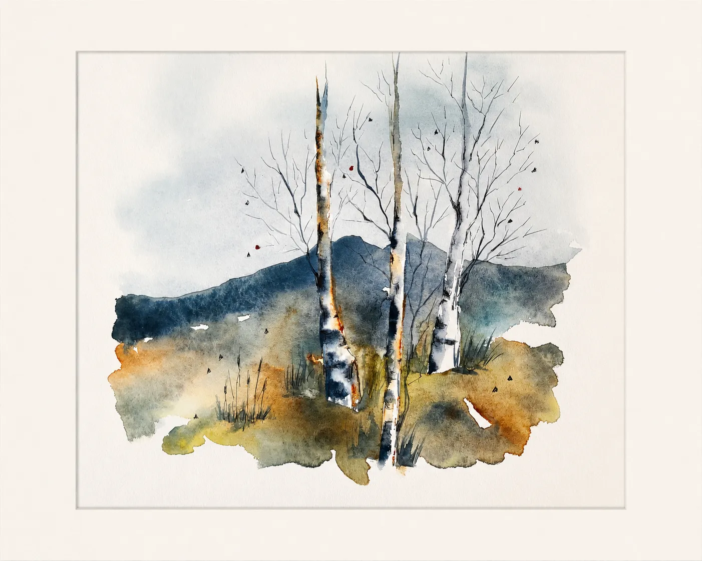 Three Birches on the Hill