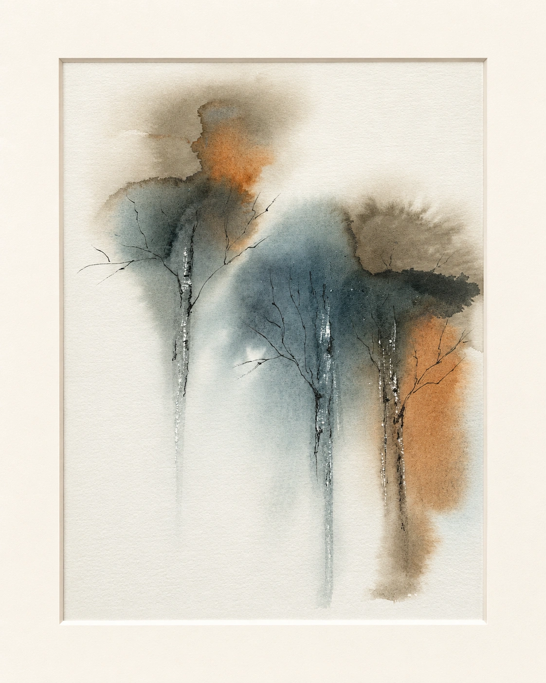 Two Trees in Fog