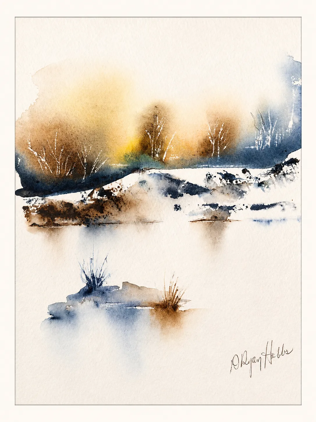 Warm Light on the Frozen Lake