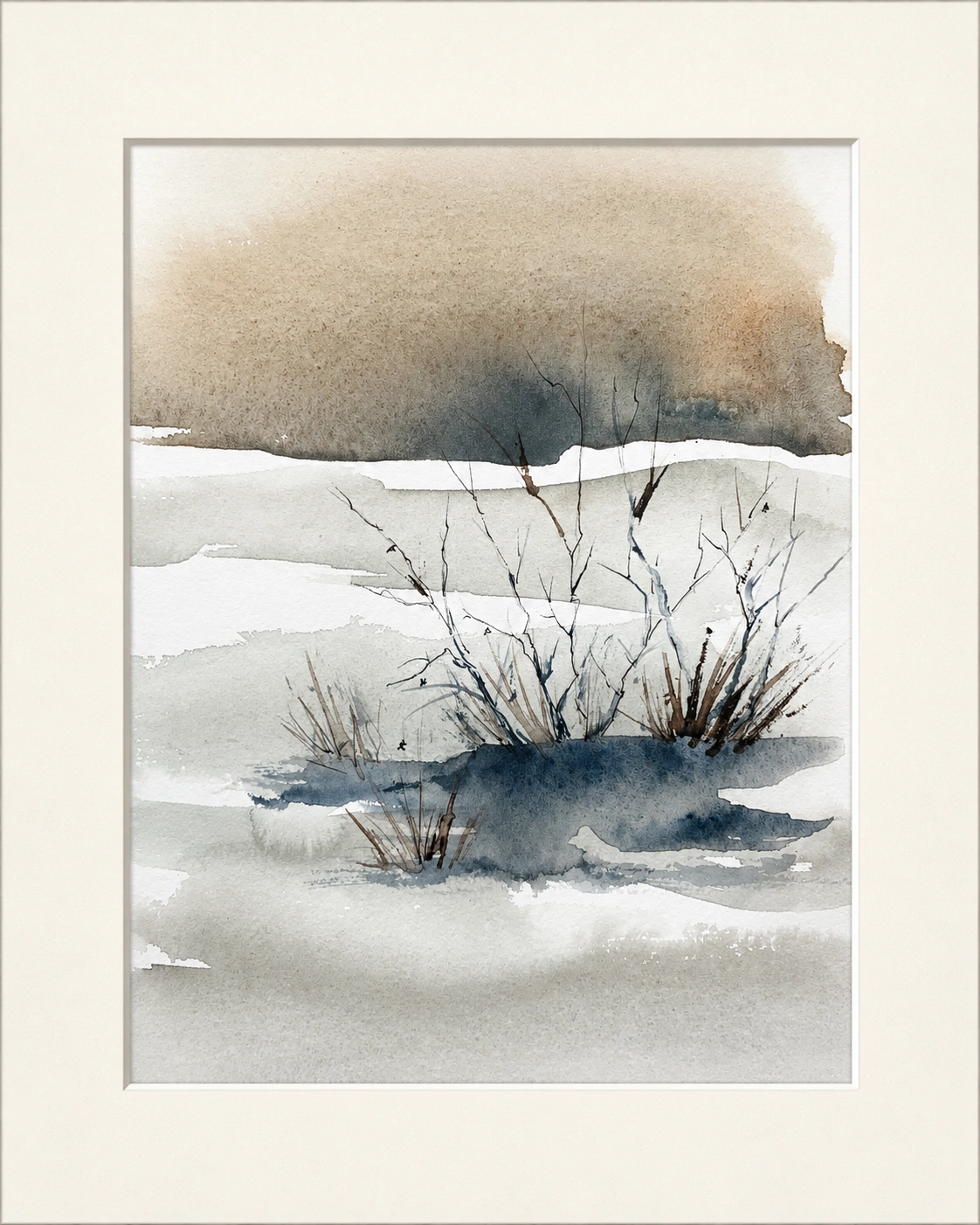 Winter Brush and Snow